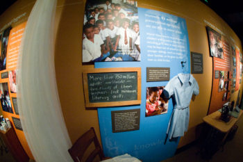 WVUS Visitor Center in Federal Way, WA WVUS Visitor Center opened at the Federal Way, WA Headquarters in January 2008. Description provided by the WVUS Speakers Bureau & Events department who manages the center: Visitor Center Experience - Step into the history and impact of World Vision's work with interactive timelines, stories, picture and video. See how transformational development takes place in restoring hope to communities. Walk alongside a child and hear her story of how life has changed with World Vision's help. Discover ways to get involved in the work and ministry of World Vision.
North America- USA
digital
color
horizontal